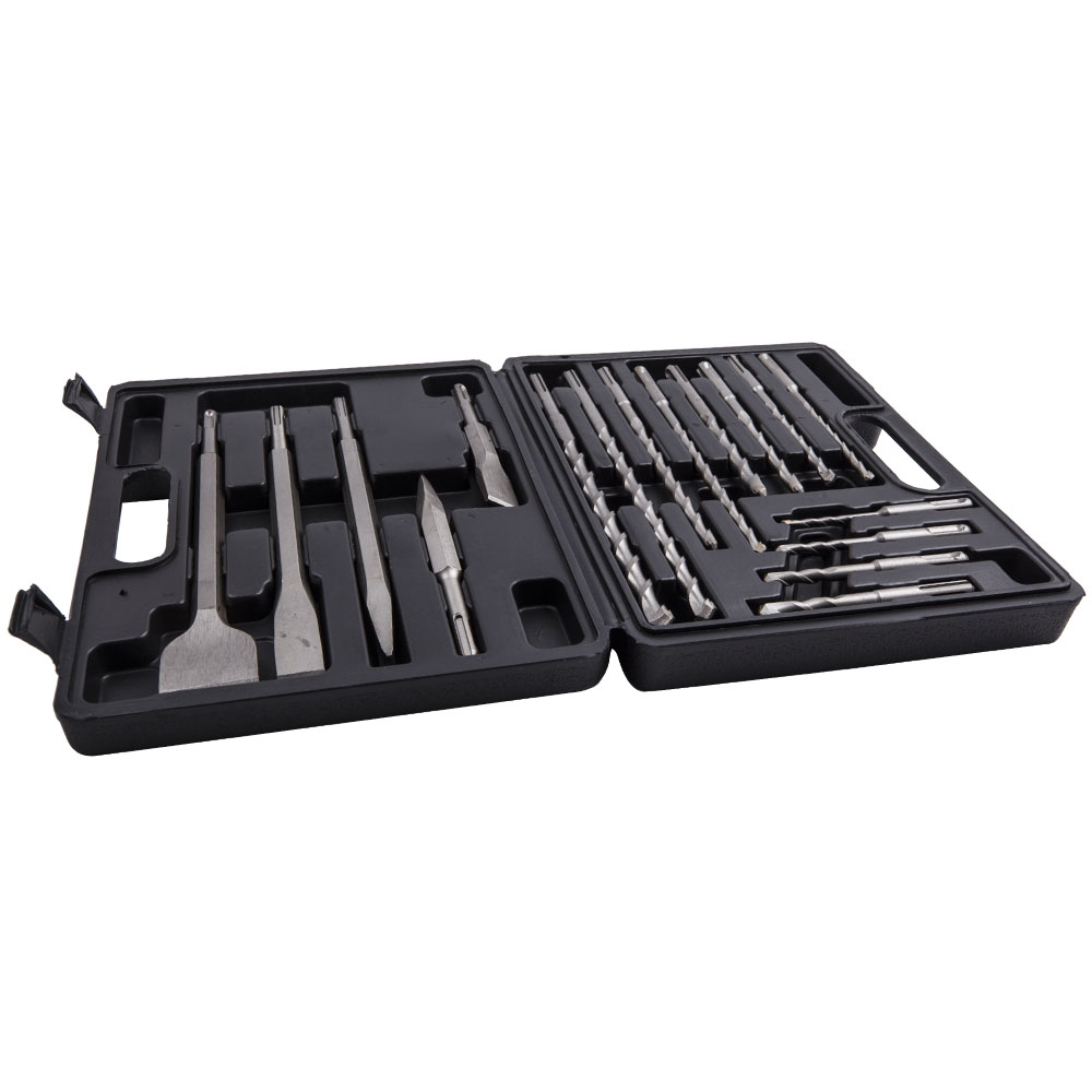 Sds Plus Drill Bit Set 17Pcs - ชุดดอกสว่านโรตารี่แฮมเมอร์ SDS Plus 17 ชิ้น และชุดดอกสกัด