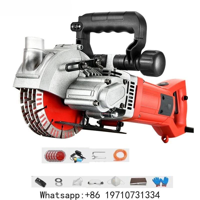 Wall Chaser Machine Concrete - เครื่องเจาะผนังไฟฟ้าสำหรับงานติดตั้งระบบไฟฟ้าพลังน้ำแบบมืออาชีพ เครื่องเซาะร่องคอนกรีต เครื่องตัดร่องผนังอิฐ 220V