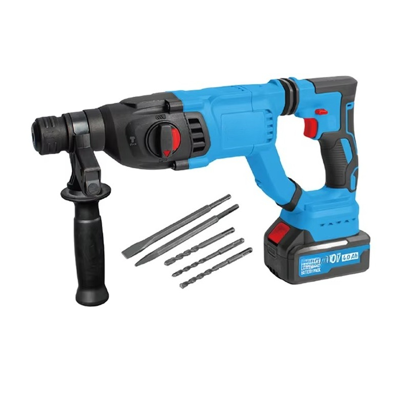 Rotary Hammer Drill 26Mm - สว่านโรตารี่ไร้สายแบบมืออาชีพ 20V แบตเตอรี่ลิเธียมแบบชาร์จได้ พร้อมมอเตอร์ไร้แปรงถ่าน ขนาด 26