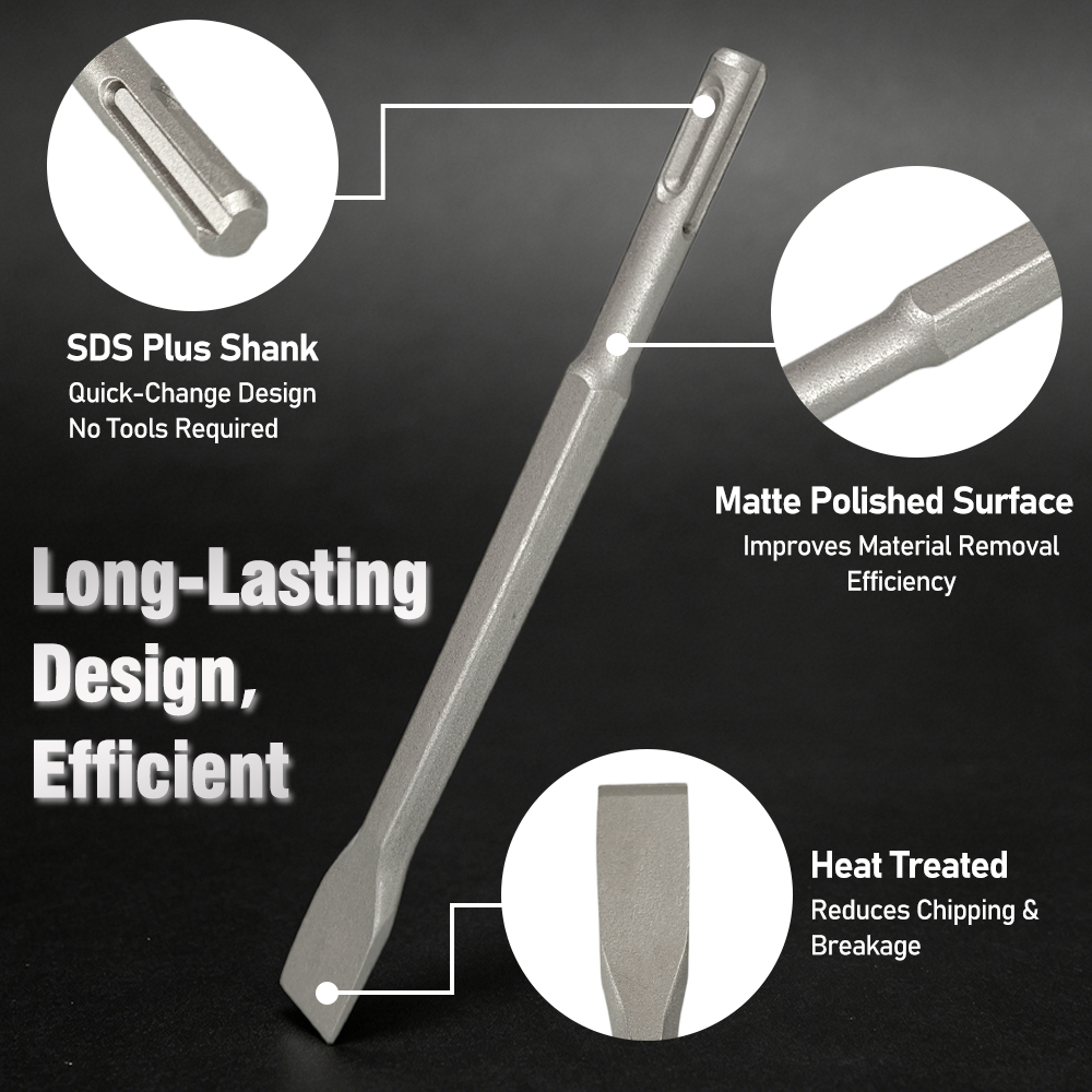 ชุดสิ่วโรตารี่แฮมเมอร์ SDS Plu - Rotary Hammer Chisel Bit Flat บทวิจารณ์และราคา