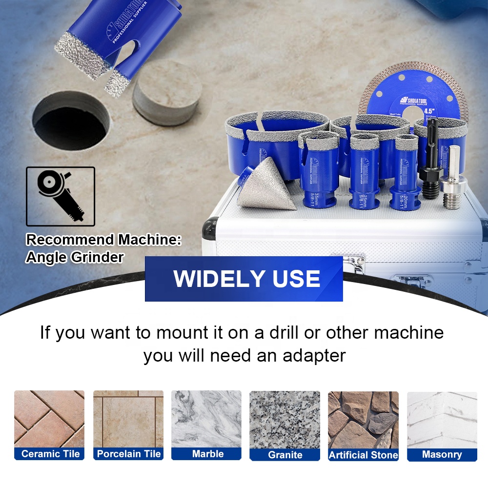 ชุดดอกสว่านเจาะกระเบื้องหินแกร - Core Drill Bit Diamond 100Mm บทวิจารณ์และราคา