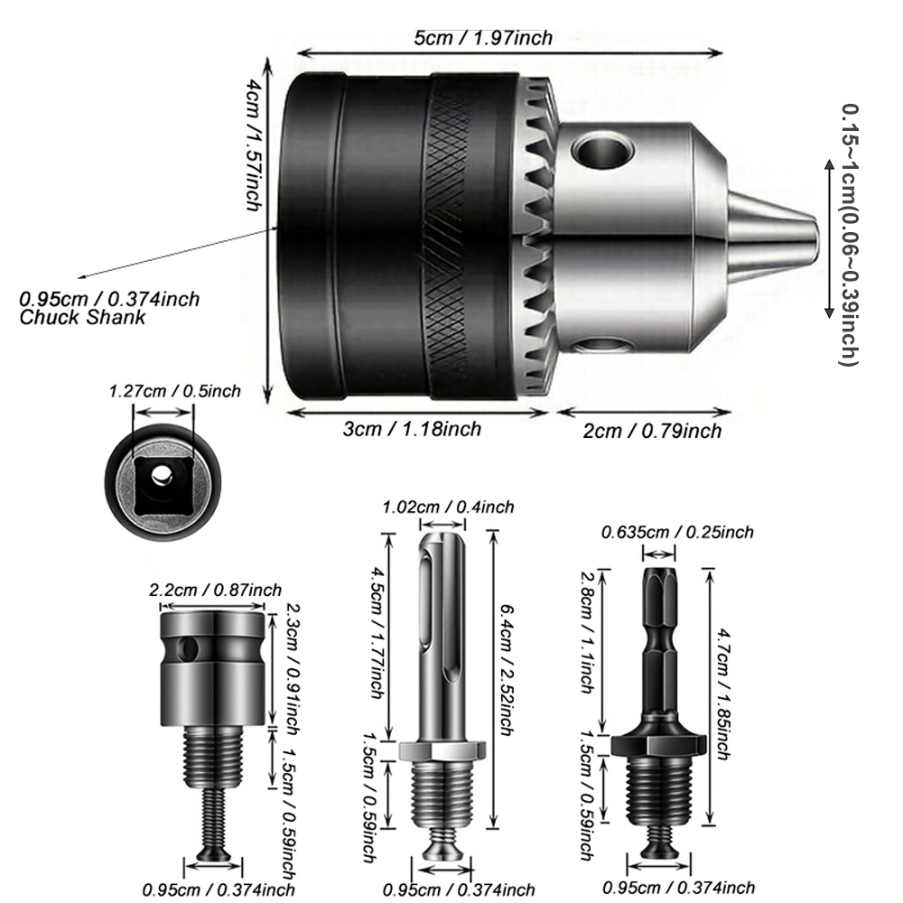 1.5-13mm เจาะ Chuck, 1/2-20UNF - Sds Plus Chuck Adapter บทวิจารณ์และราคา