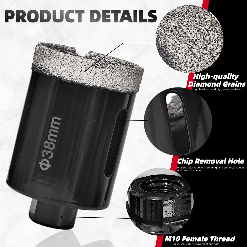 ดอกสว่านเจาะกระเบื้องแบบแห้ง ข - Core Drill Bit Diamond 100Mm บทวิจารณ์และราคา