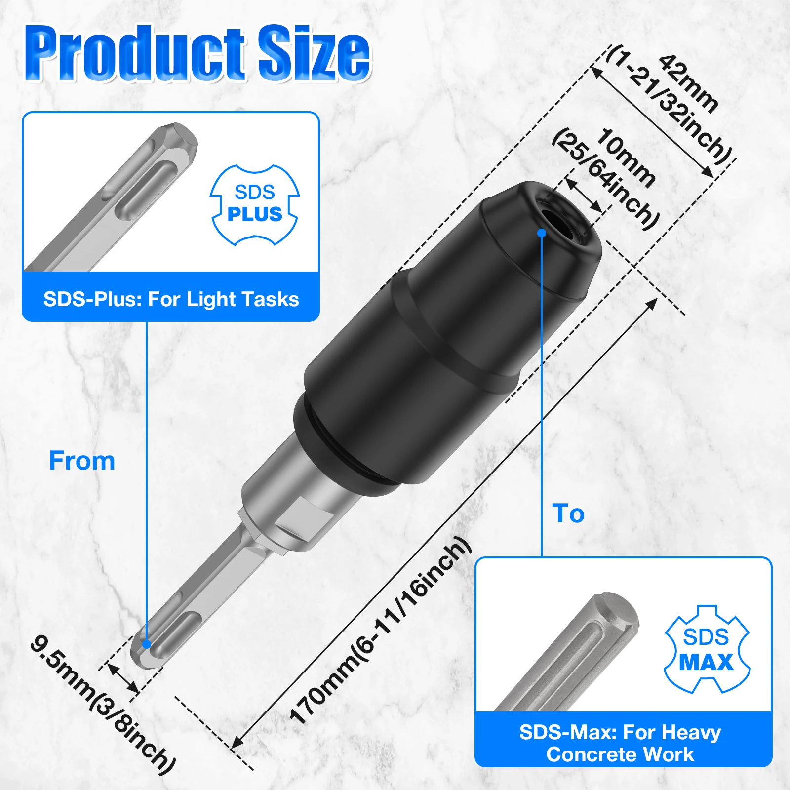 อะแดปเตอร์ SDS-Plus เป็น SDS-M - Sds Plus Chuck Adapter บทวิจารณ์และราคา