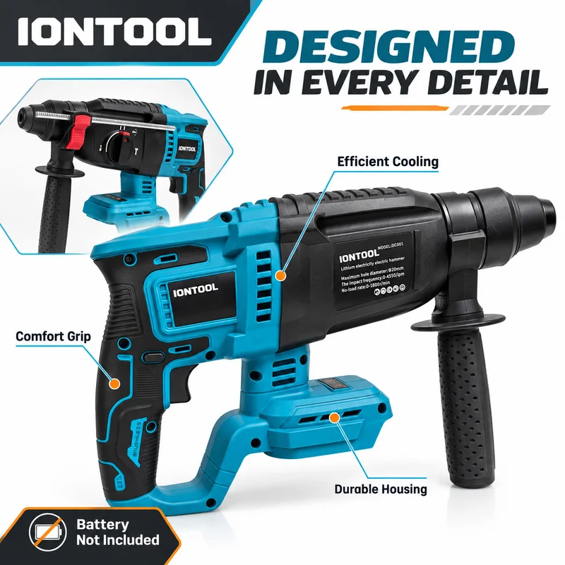 สว่านโรตารี่ไร้สาย IONTOOL สำห - Rotary Hammer Drill 26Mm บทวิจารณ์และราคา