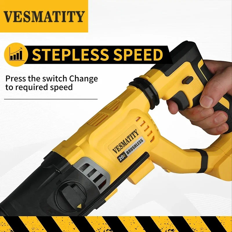 สว่านโรตารี่ไร้สายแบบมือจับ D  - Cordless Rotary Hammer 20V Brushless บทวิจารณ์และราคา