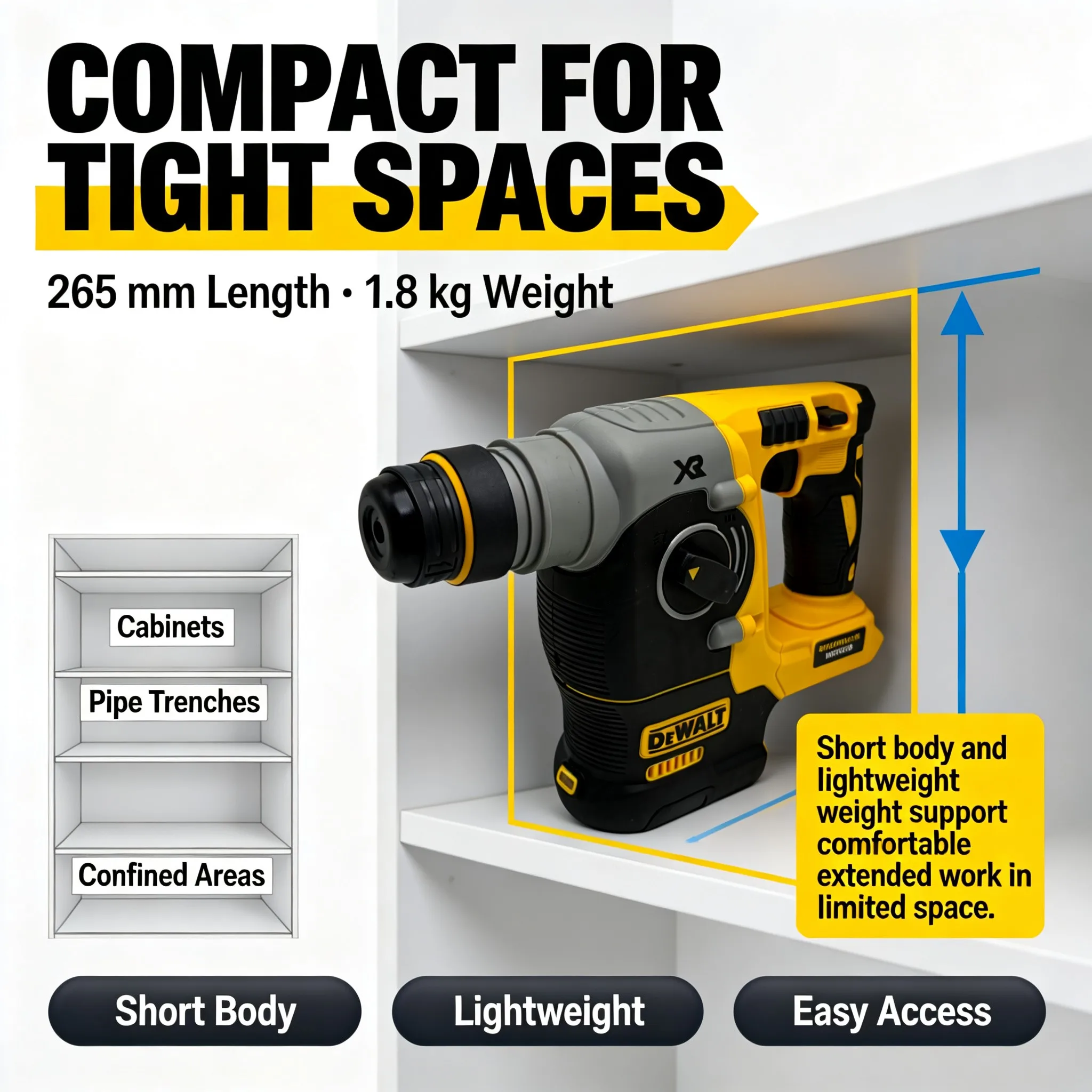 สว่านโรตารี่แบบใช้แบตเตอรี่ DE - Cordless Rotary Hammer 20V Brushless บทวิจารณ์และราคา