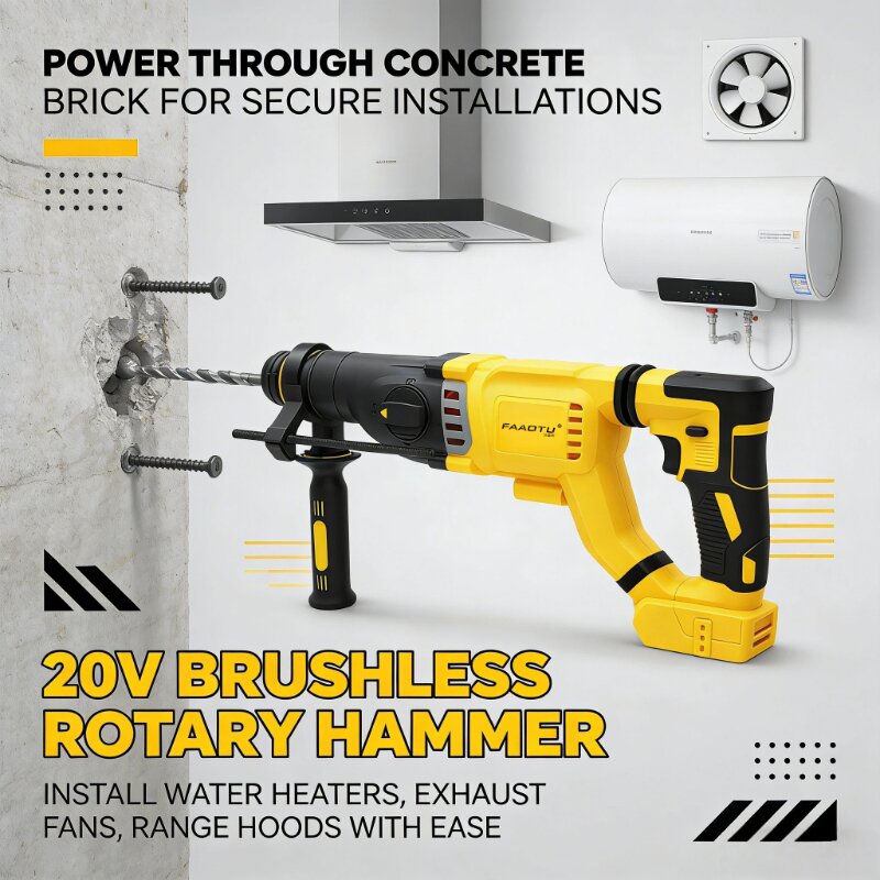 สว่านโรตารี่ไร้สาย FAAOTU DCH2 - Cordless Rotary Hammer 20V Brushless บทวิจารณ์และราคา