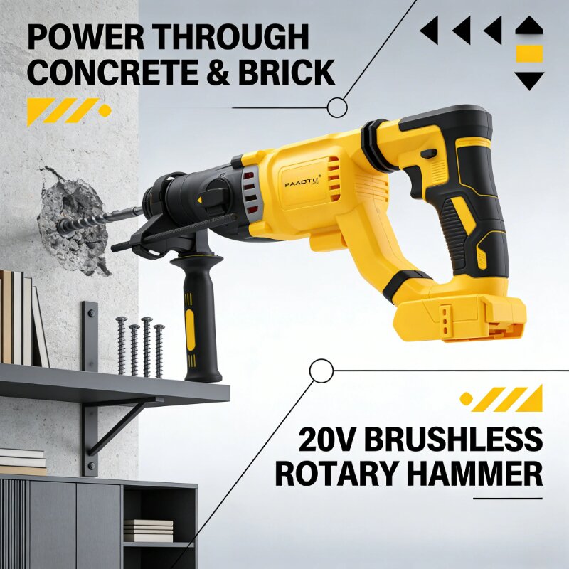 สว่านโรตารี่ไร้สาย FAAOTU DCH2 - Cordless Rotary Hammer 20V Brushless บทวิจารณ์และราคา