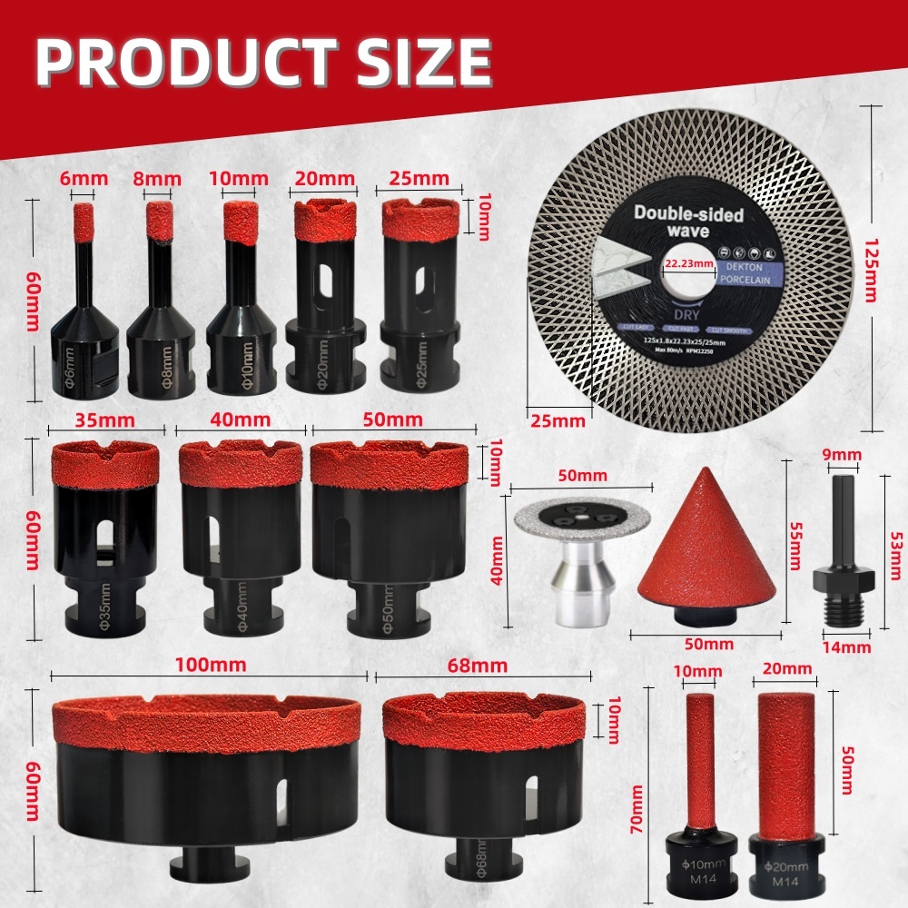 ชุดดอกสว่านเพชร ดอกสว่านเจาะกร - Core Drill Bit Diamond 100Mm บทวิจารณ์และราคา