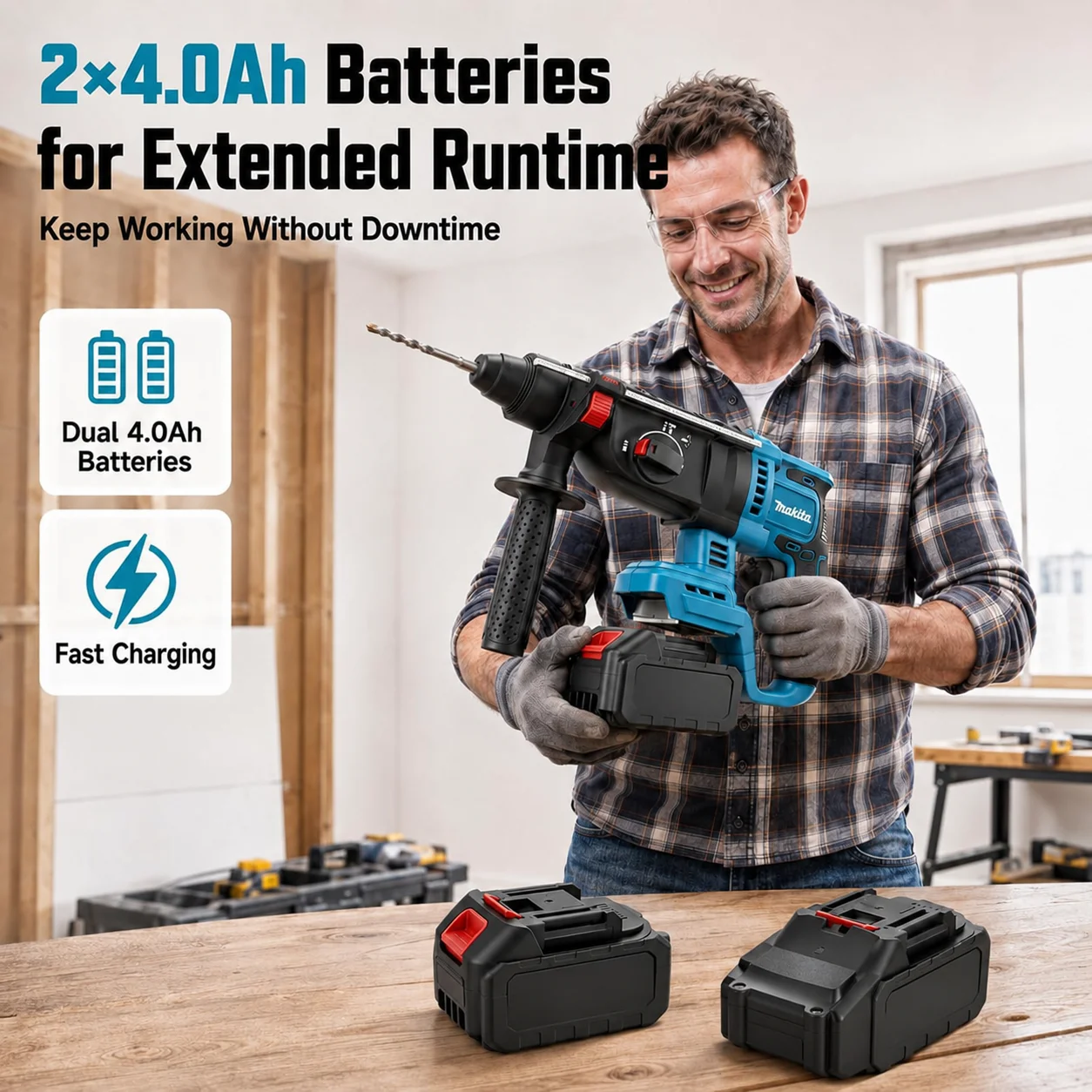 มาคิต้า DHR242 18V LXT ®   สว่ - Rotary Hammer Drill 26Mm บทวิจารณ์และราคา