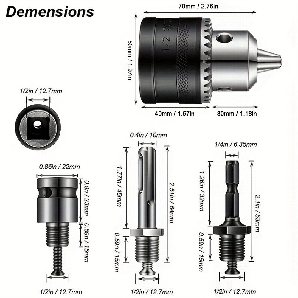 ชุดดอกสว่านโลหะ 5 ชิ้น/ชุด ขนา - Sds Plus Chuck Adapter บทวิจารณ์และราคา