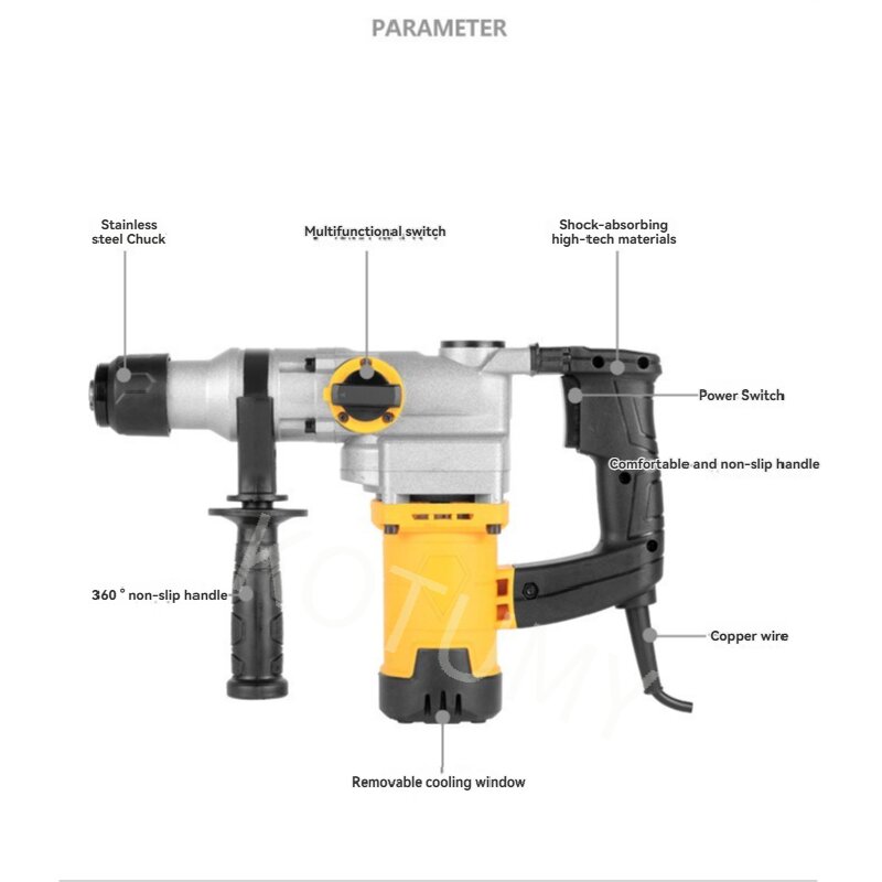 110V/220V สว่านไฟฟ้าทองแดงทั้ง - Hammer Drill Concrete 13Mm บทวิจารณ์และราคา
