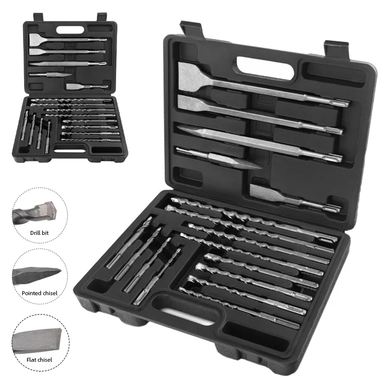 ชุดดอกสว่านโรตารี่ 17 ชิ้น สำห - Rotary Hammer Chisel Bit Flat บทวิจารณ์และราคา