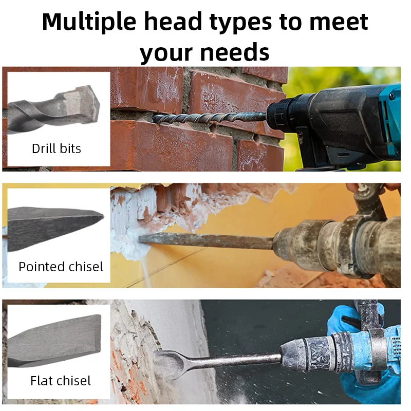 ชุดดอกสว่านโรตารี่ 17 ชิ้น สำห - Rotary Hammer Chisel Bit Flat บทวิจารณ์และราคา
