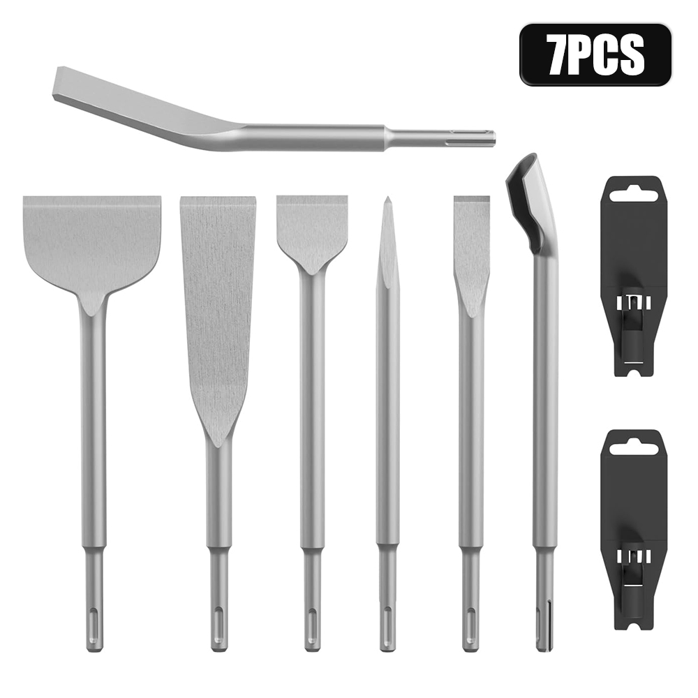 7 ชิ้นชุดสิ่ว SDS Plus สว่านโร - Rotary Hammer Chisel Bit Flat บทวิจารณ์และราคา